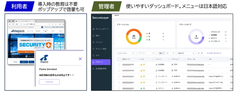 SecureLayer Browser Extension_利用画面サンプル1