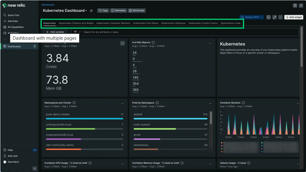 New Relic_利用画面サンプル1