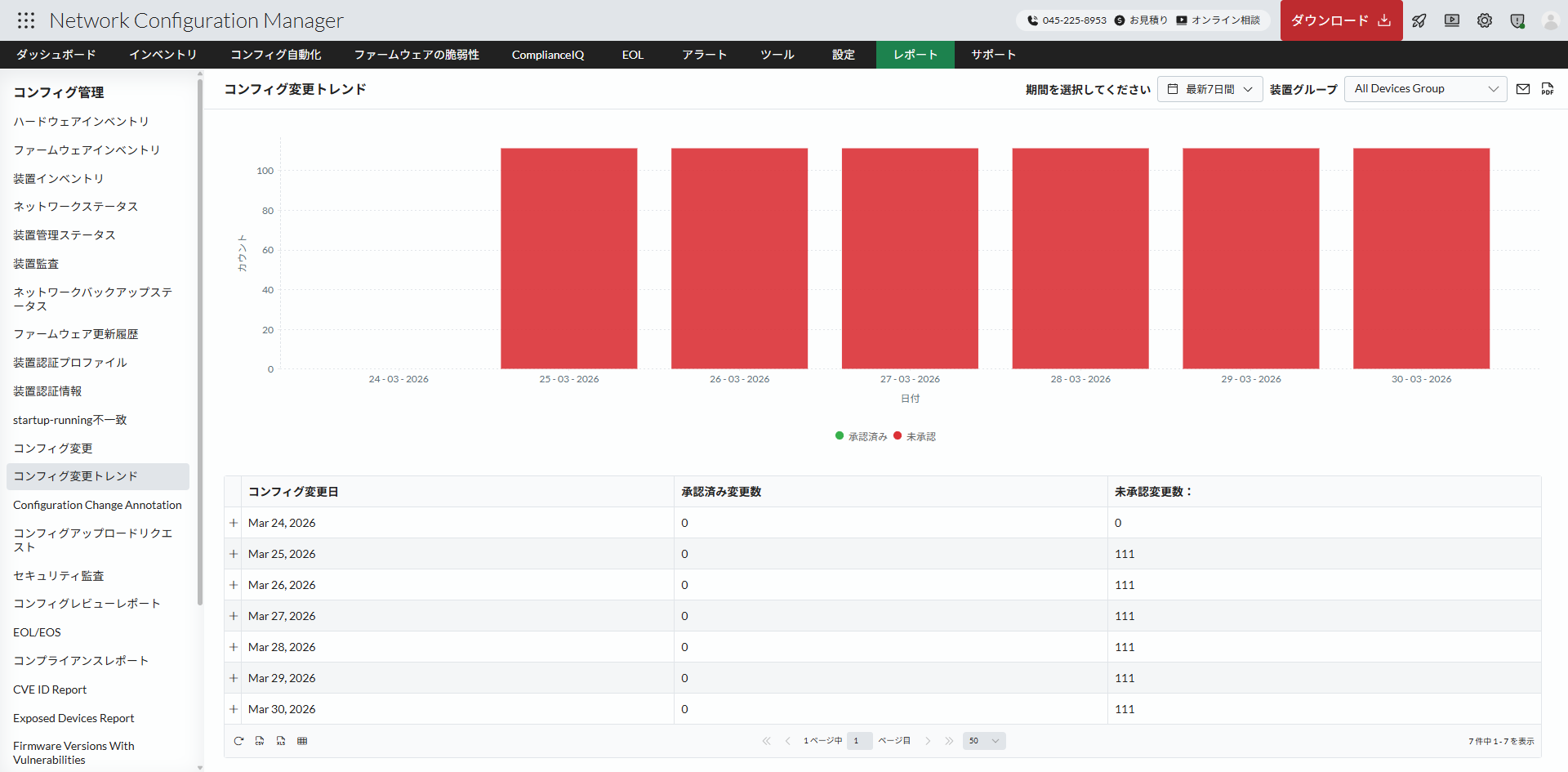 Network Configuration Manager_利用画面サンプル2