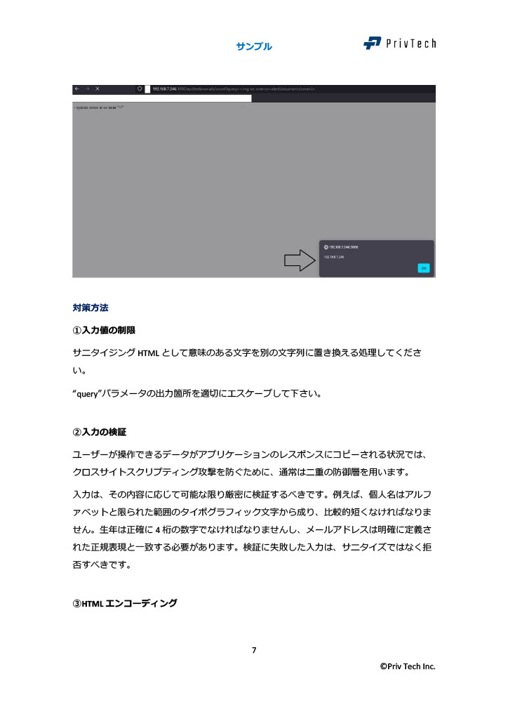 Priv Tech株式会社のサイバーセキュリティサービス_利用画面サンプル4