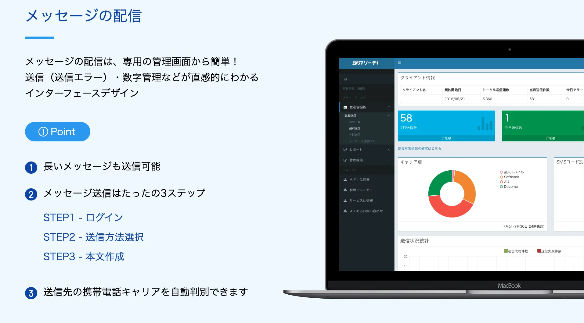 絶対リーチ！RCS / SMS_利用画面サンプル2