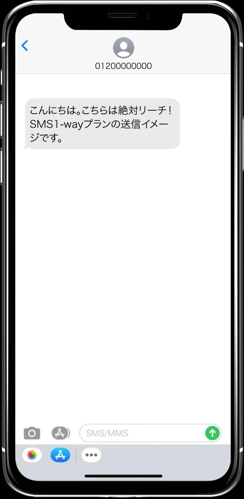 絶対リーチ！RCS / SMS_利用画面サンプル3