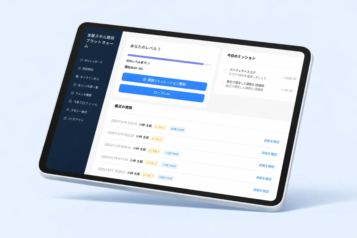 Brain Plus for Sales_利用画面サンプル1