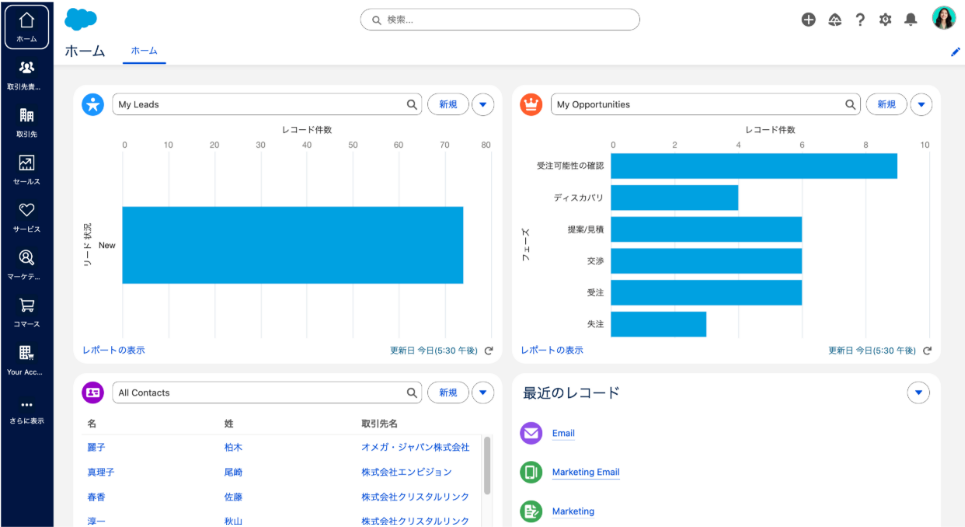 Salesforce Starter Suite_利用画面サンプル2