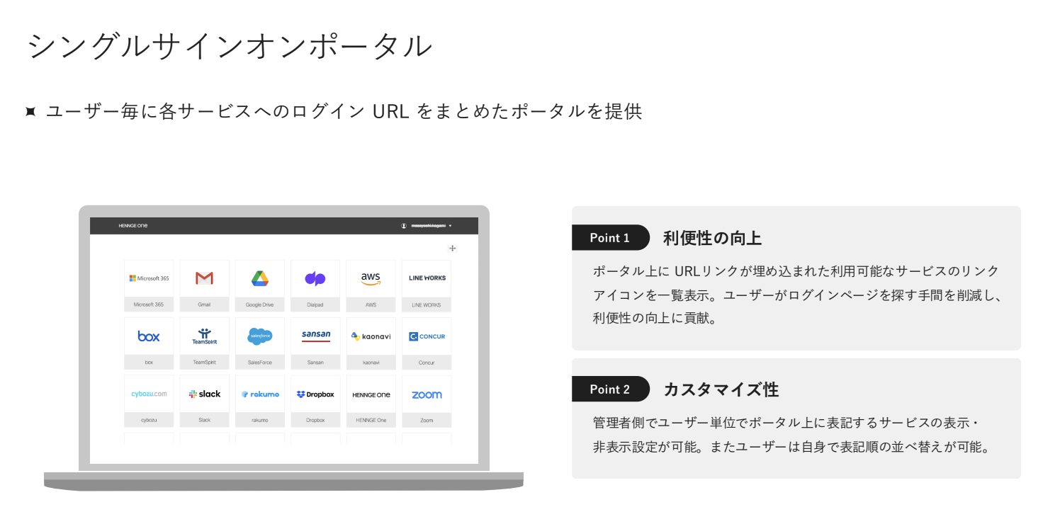 HENNGE One Identity Edition_利用画面サンプル1
