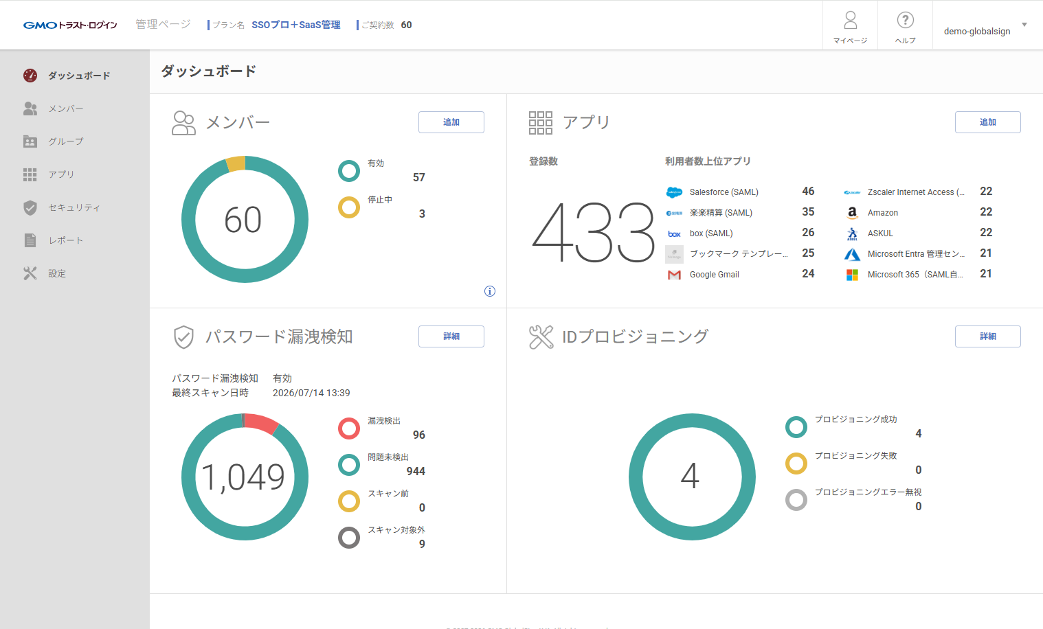 GMOトラスト・ログイン_利用画面サンプル1