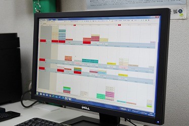 ガントチャートの画面