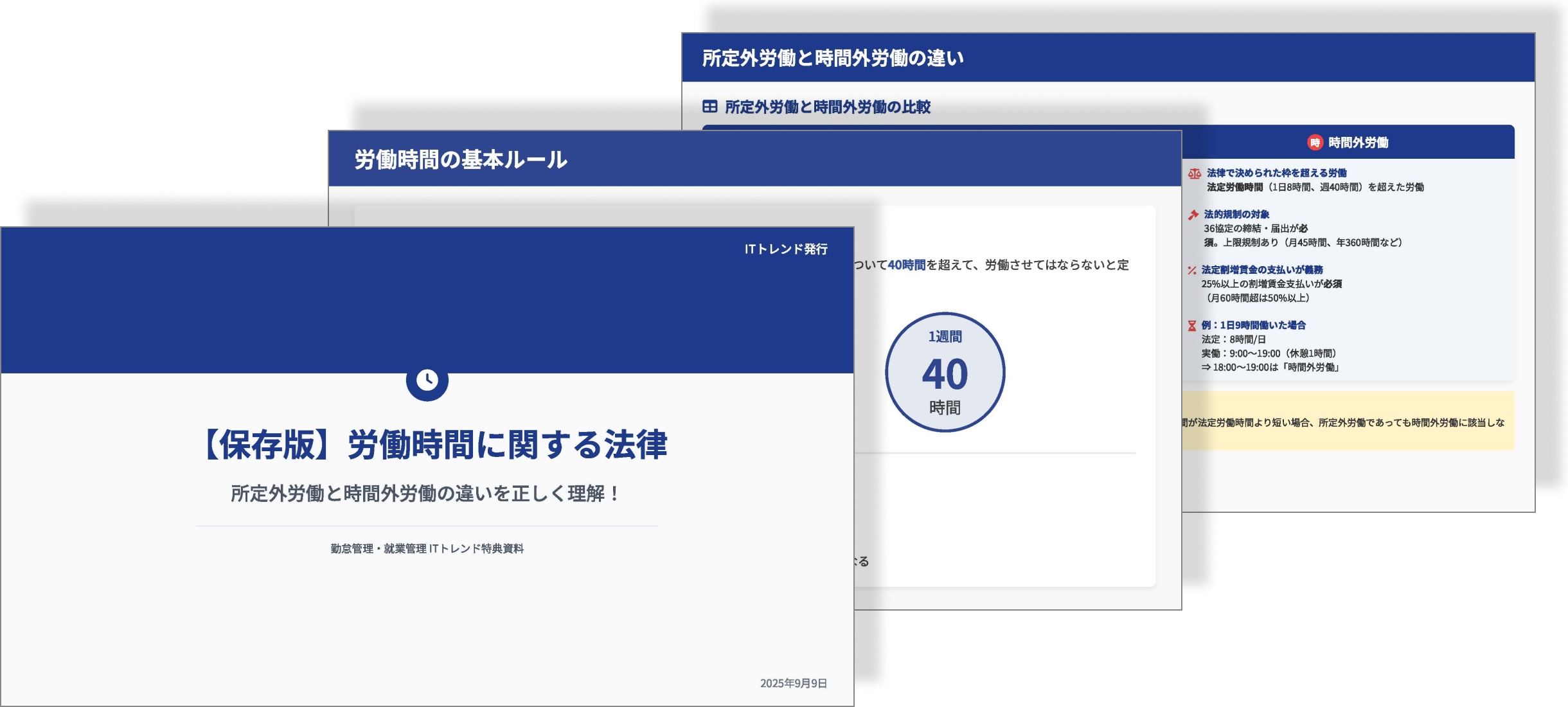 【保存版】労働時間に関する法律集